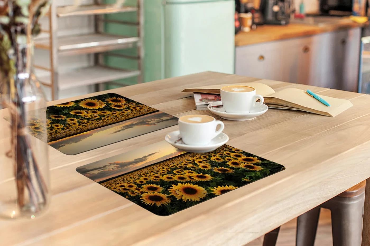 MuchoWow Platzset 6er Set Sonnenblume Bunt Vinyl - Bild 3