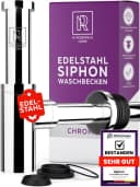 M. Rosenfeld Design-Siphon Edelstahl mit Pop Up Ventil & Reinigungsöffnung Bild 2