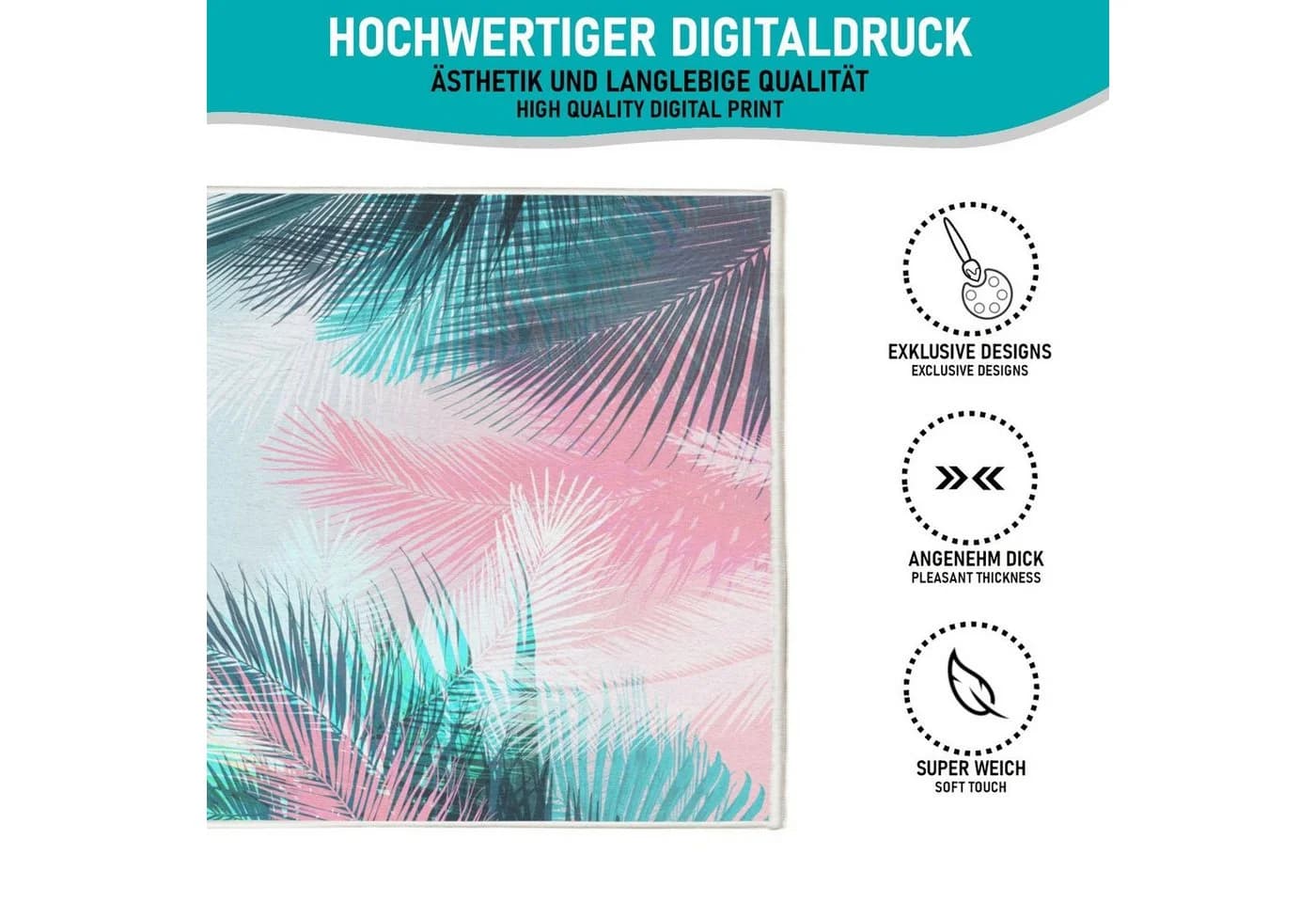 Arteneur Badematte rutschhemmend Polyester Digitaldruckdesign