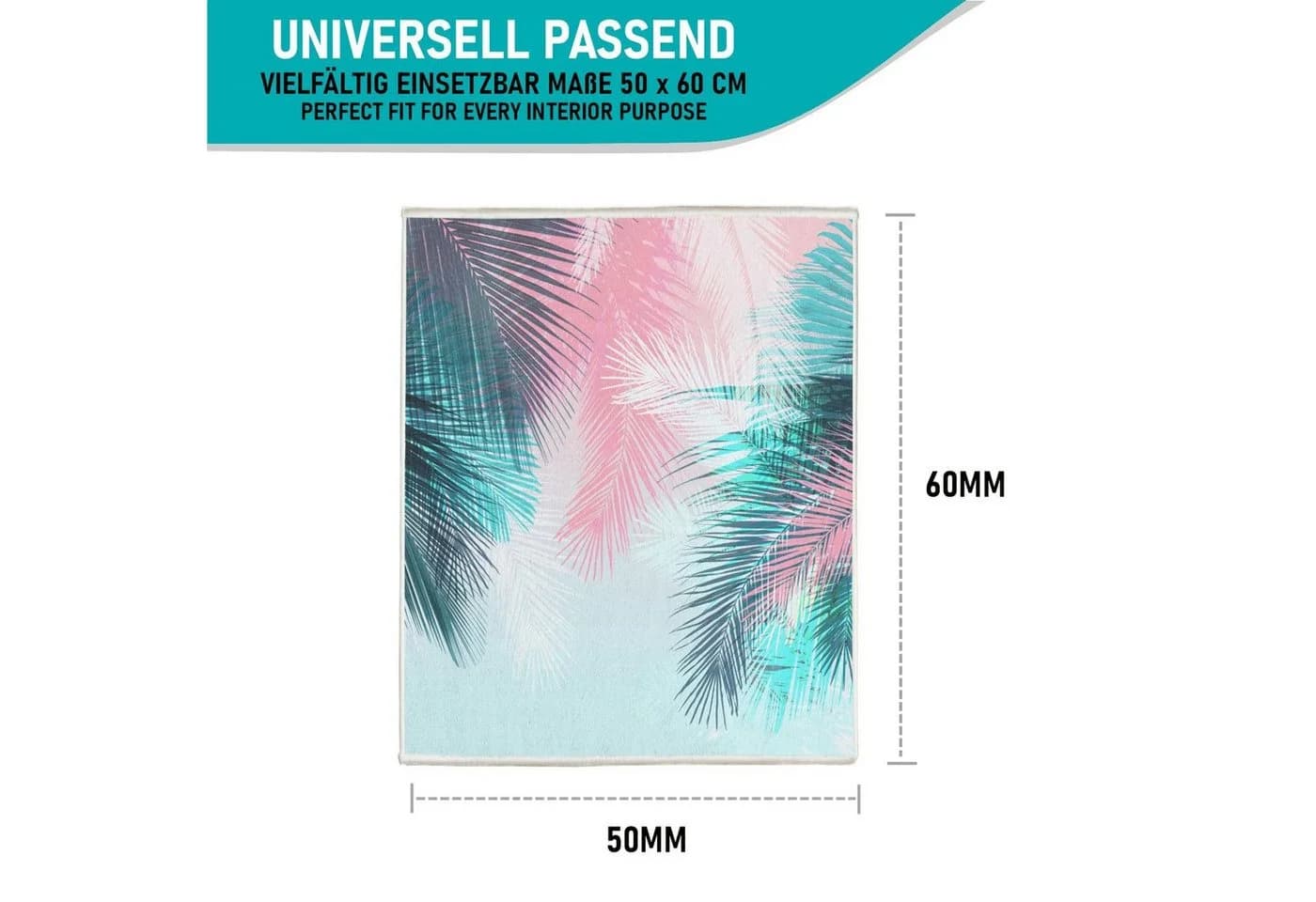 Arteneur Badematte rutschhemmend Polyester Digitaldruckdesign - Bild 5
