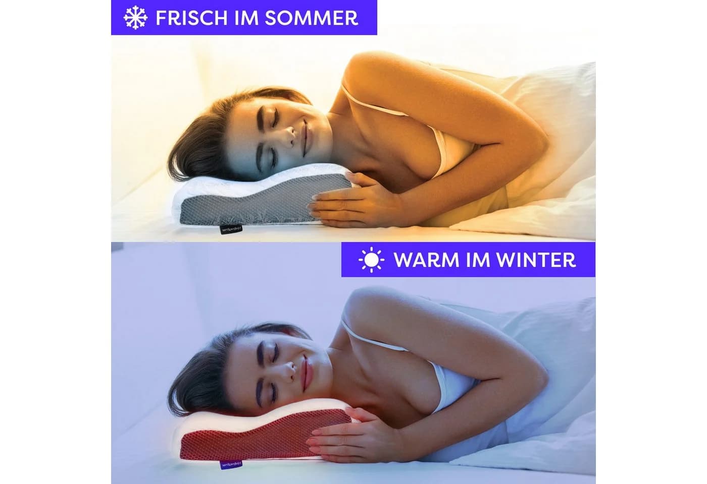 WOLKENFELD Nackenrolle Arnold-Nackenkissen Weiß Viskoschaum - Bild 5