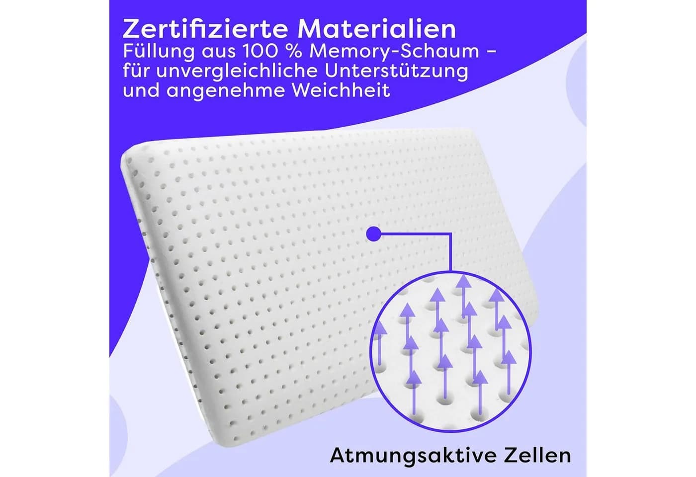 Wolkenfeld Eron Nackenstützkissen Weiß Viskoschaum - Bild 5