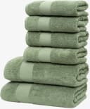 Wolkenfeld Handtuch Set Premium Low-Twist Baumwolle 550 g/m² – 6-teiliges Bade-Set, Frottier (6-St), 2 Duschtücher 70×140 cm & 4 Handtücher 50×100 cm Bild 2