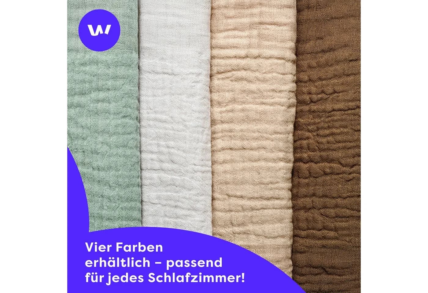 Wolkenfeld Premium Musselin Bettwäsche Caffee - Bild 4