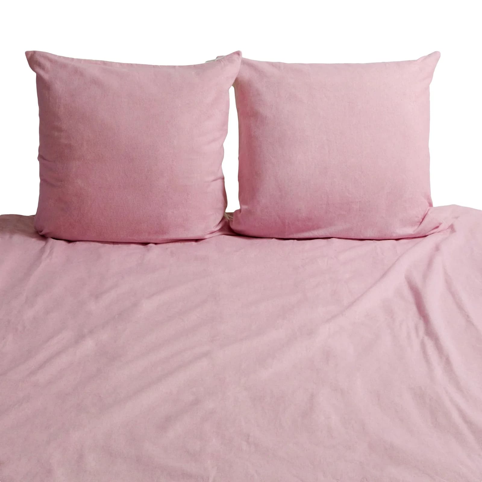 Wolkenfeld Flanell Winterbettwäsche Silber/Rosa 135x200cm