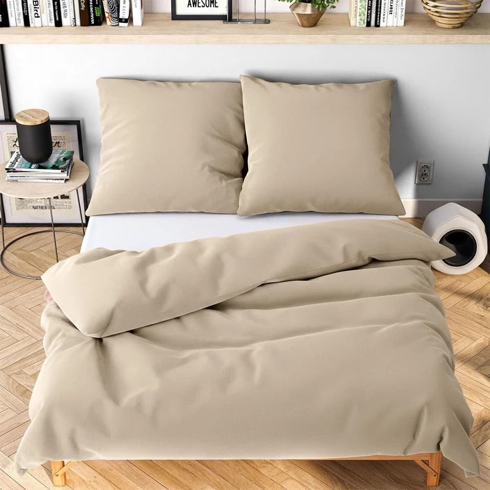 Wolkenfeld Allergiker Bettwäsche Beige Microfaser