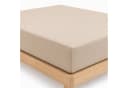 Wolkenfeld Spannbettlaken Flanell 100% Baumwolle Beige Bild 1