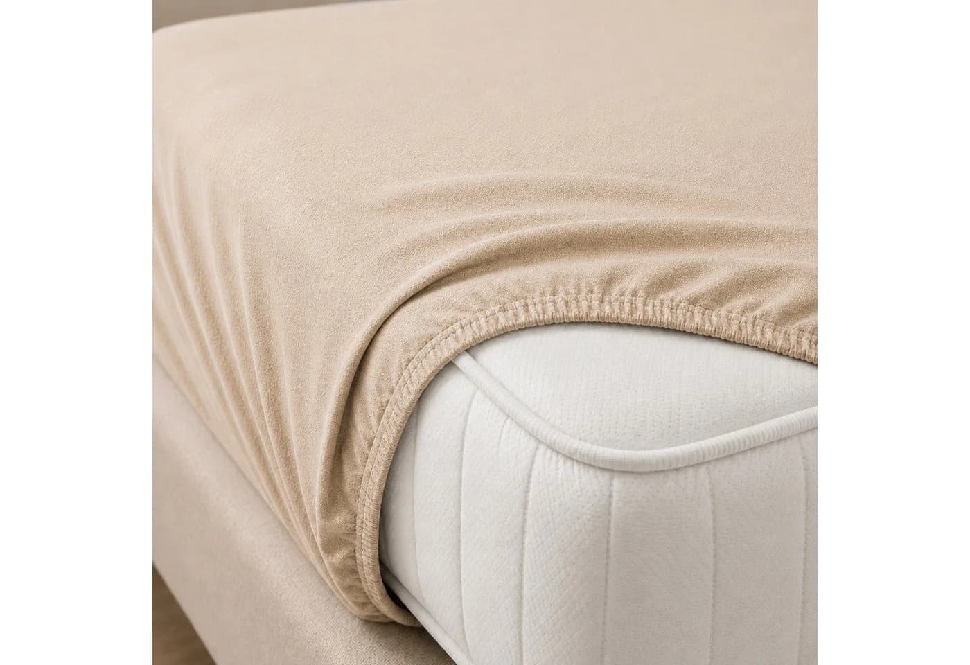 Wolkenfeld Spannbettlaken Flanell 100% Baumwolle Beige - Bild 3