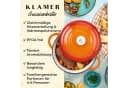 KLAMER Gusseisenbräter 5L Emaille Orange 25cm Bild 4