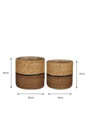 Mica Decorations Damian Pflanzkorb Set Braun/Schwarz Bild 1