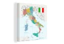 OneMillionCanvasses® Leinwandbild Karte von Italien Fotodruck Wandbild Bild 2