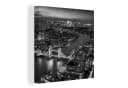 OneMillionCanvasses® Leinwandbild Londoner Skyline Schwarz-Weiß Bild 2
