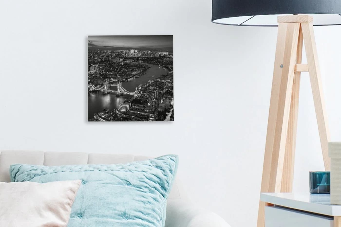 OneMillionCanvasses® Leinwandbild Londoner Skyline Schwarz-Weiß - Bild 3