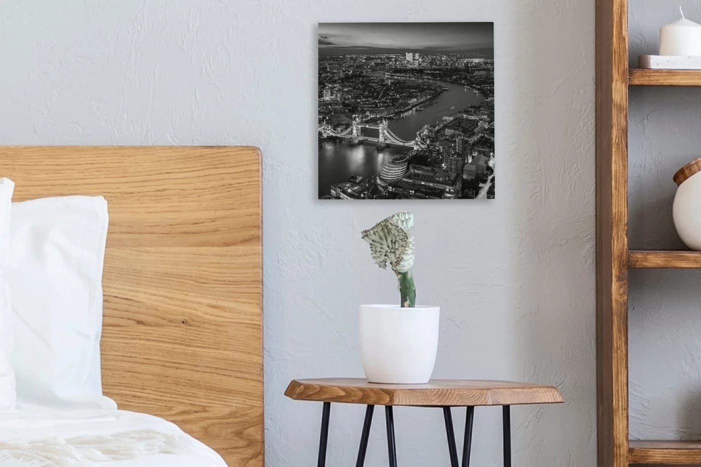 OneMillionCanvasses® Leinwandbild Londoner Skyline Schwarz-Weiß - Bild 4