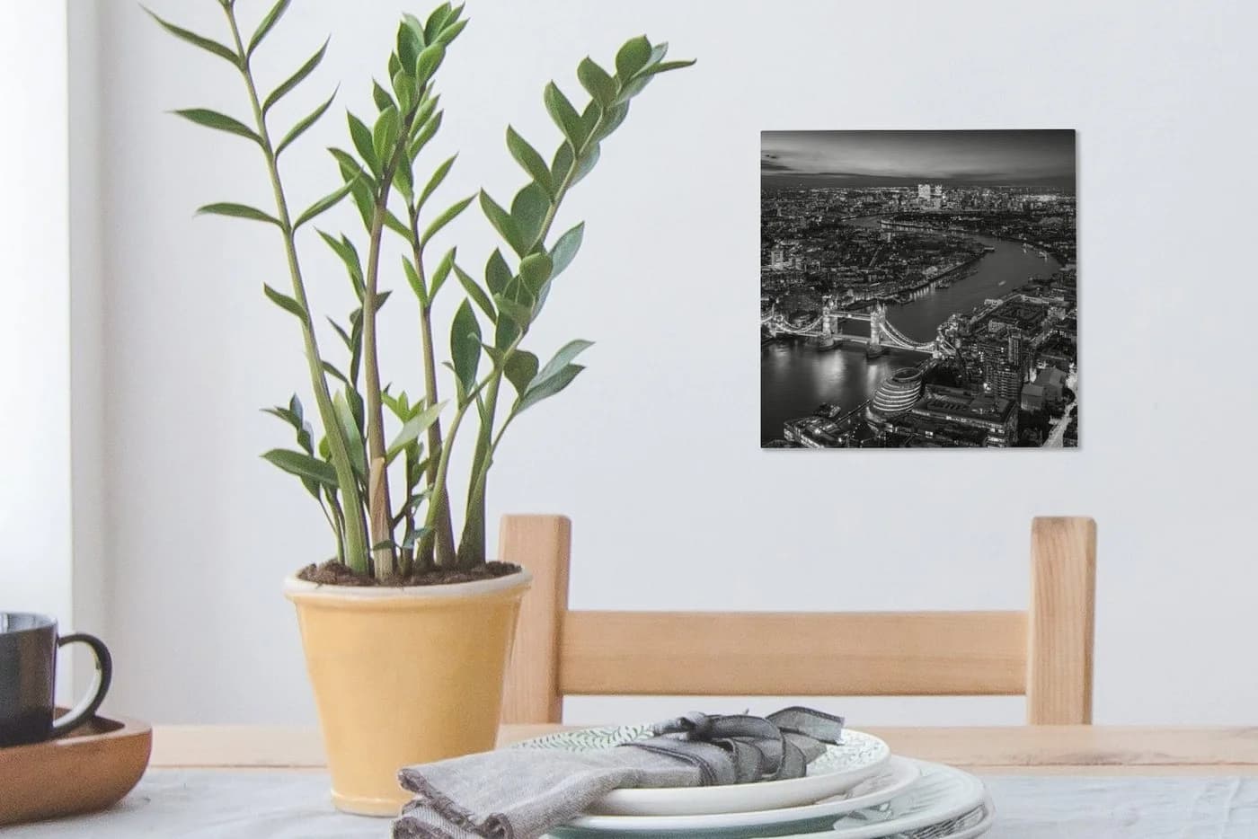OneMillionCanvasses® Leinwandbild Londoner Skyline Schwarz-Weiß - Bild 5