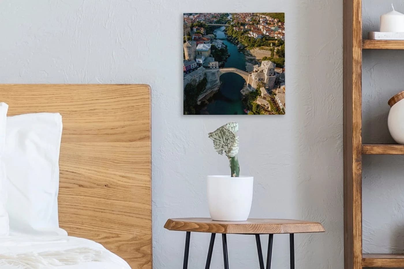 OneMillionCanvasses® Leinwandbild Stari-Brücke Bosnien 20x20 cm - Bild 4