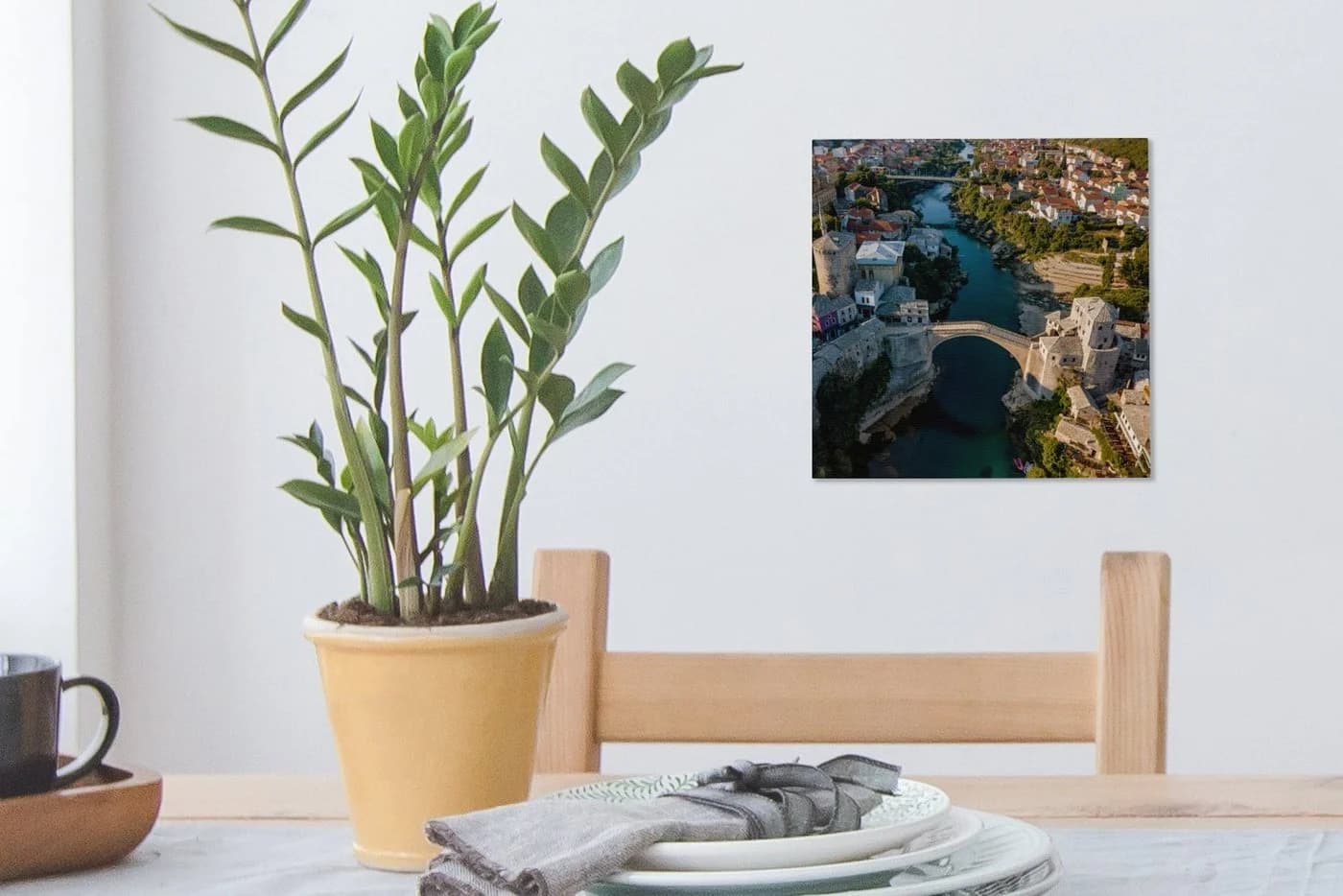 OneMillionCanvasses® Leinwandbild Stari-Brücke Bosnien 20x20 cm - Bild 5