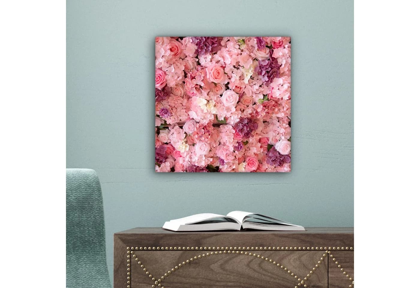 OneMillionCanvasses® Leinwandbild Blumen Rosa Rosen Fotodruck Wandbild - Bild 5