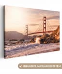 OneMillionCanvasses® Leinwandbild San Francisco - Brücke - Sonne, Fotodruck 30x20 cm Bild 2