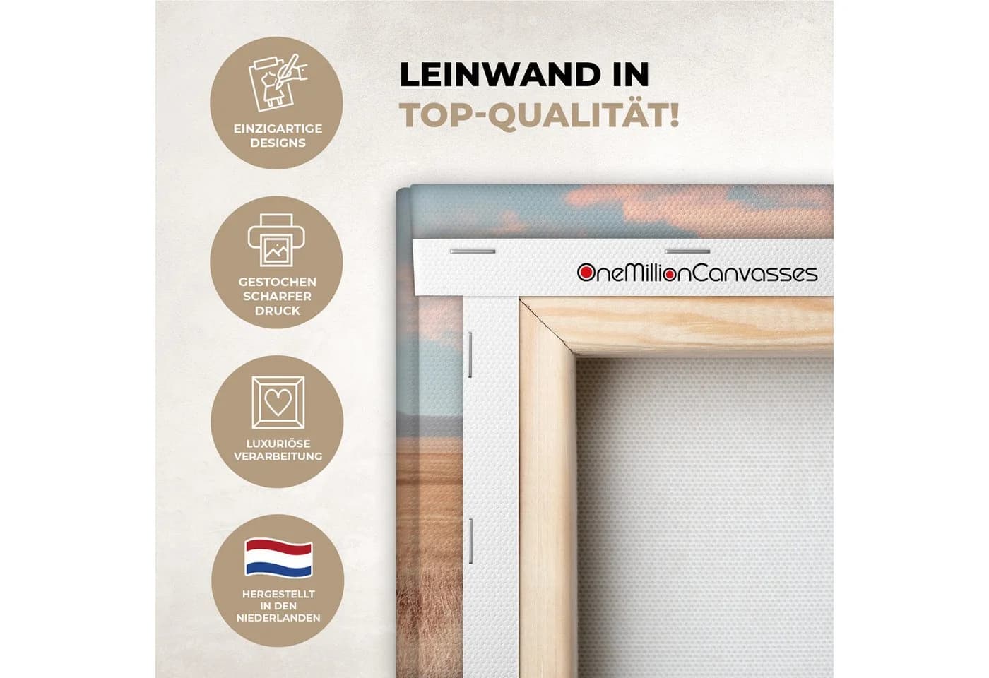 OneMillionCanvasses® Leinwandbild Zebras auf dem Lande 30x20 cm - Bild 3