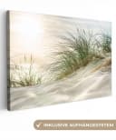 OneMillionCanvasses® Leinwandbild Dünen am Wattenmeer Wanddekoration Bild 2