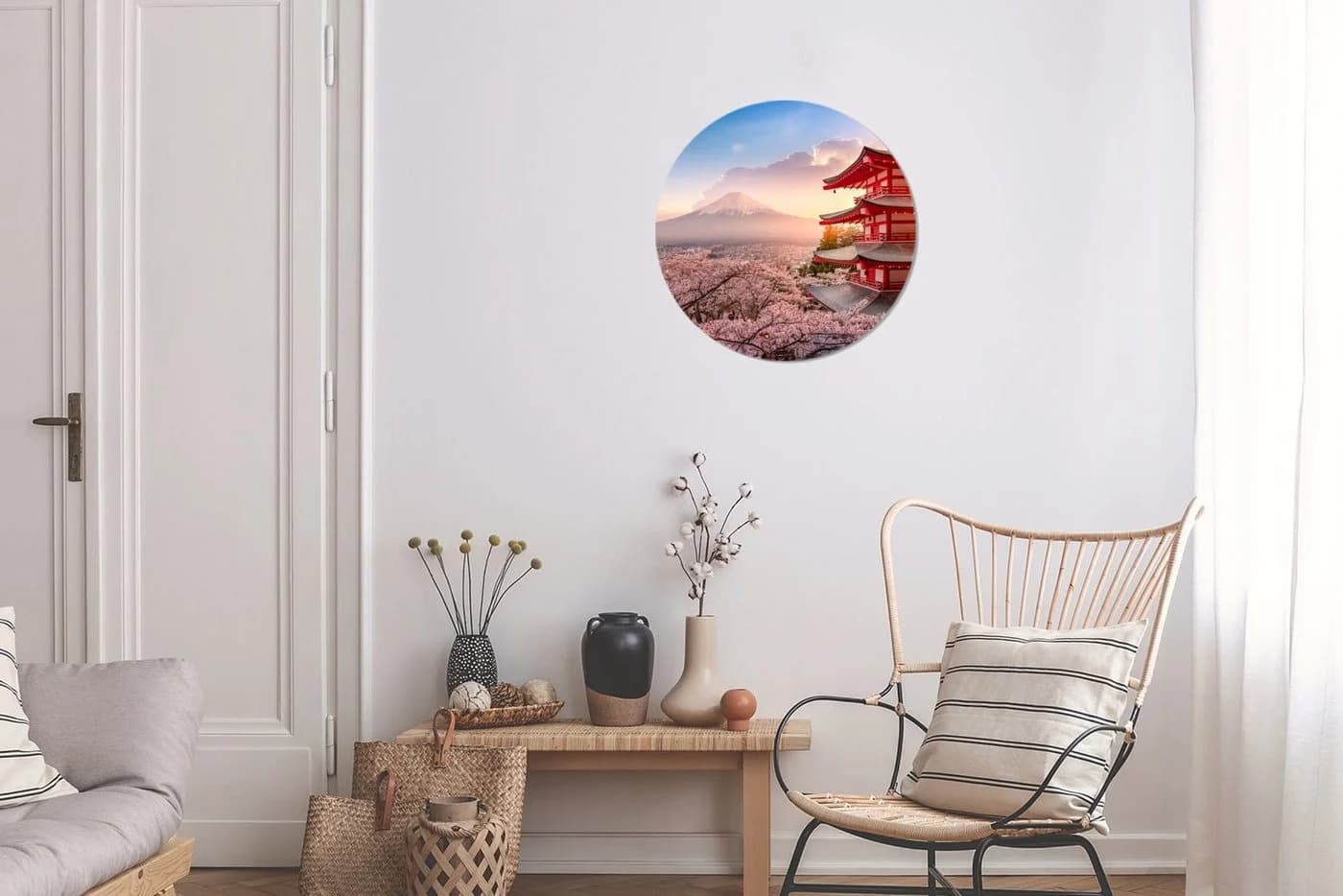 MuchoWow Wandsticker Pagode Sakura Fuji Japan Bunt - Bild 5