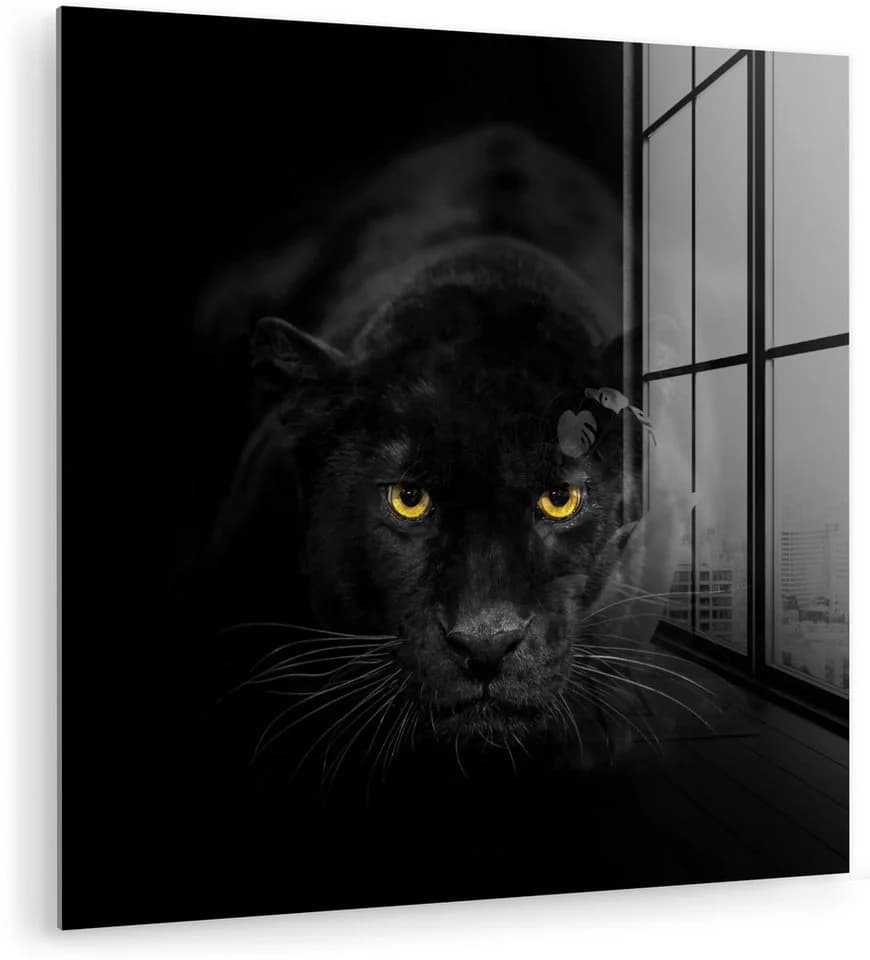 MuchoWow Acrylglasbild Panther Schwarz 3D-Effekt - Bild 2