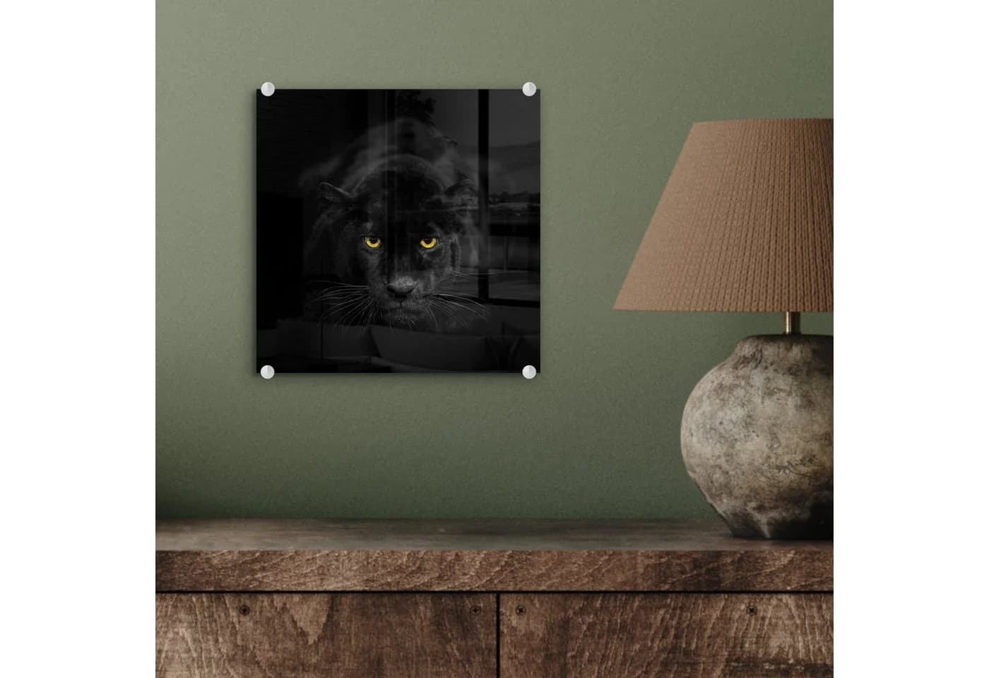 MuchoWow Acrylglasbild Panther Schwarz 3D-Effekt - Bild 4