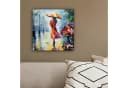 OneMillionCanvasses® Leinwandbild Frau mit Regenschirm Ölfarbenoptik Bild 4