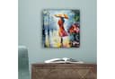 OneMillionCanvasses® Leinwandbild Frau mit Regenschirm Ölfarbenoptik Bild 5