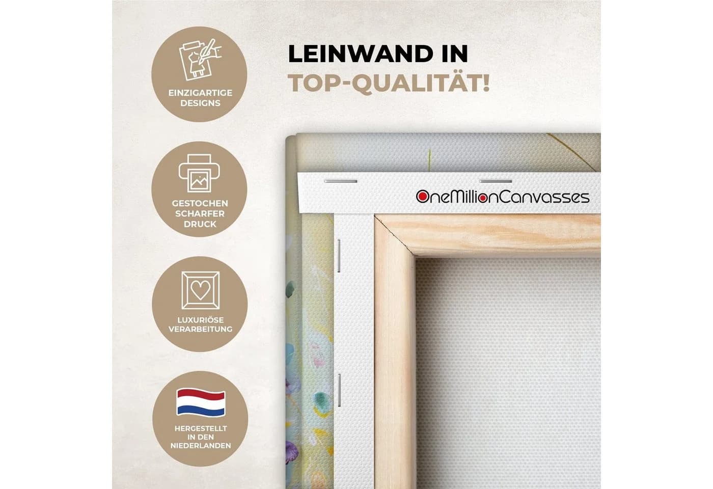 OneMillionCanvasses® Leinwandbild Bunt Blumen Natur - Bild 3