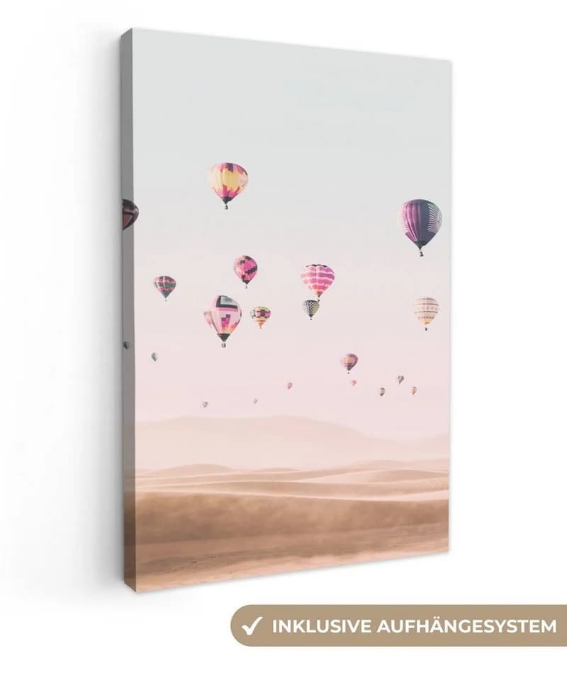 OneMillionCanvasses® Leinwandbild Heißluftballon Wüste Natur - Bild 2