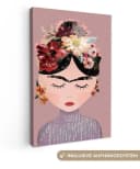 OneMillionCanvasses® Leinwandbild Pastell Frau Frida Kahlo Bild 2