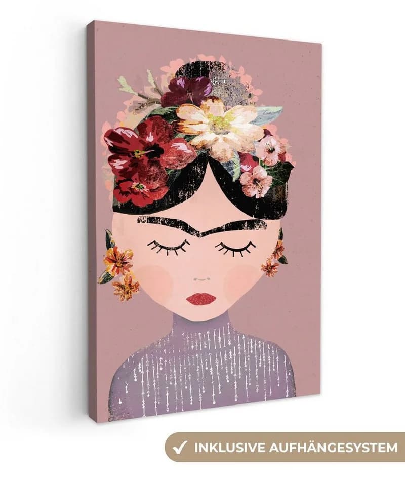 OneMillionCanvasses® Leinwandbild Pastell Frau Frida Kahlo - Bild 2