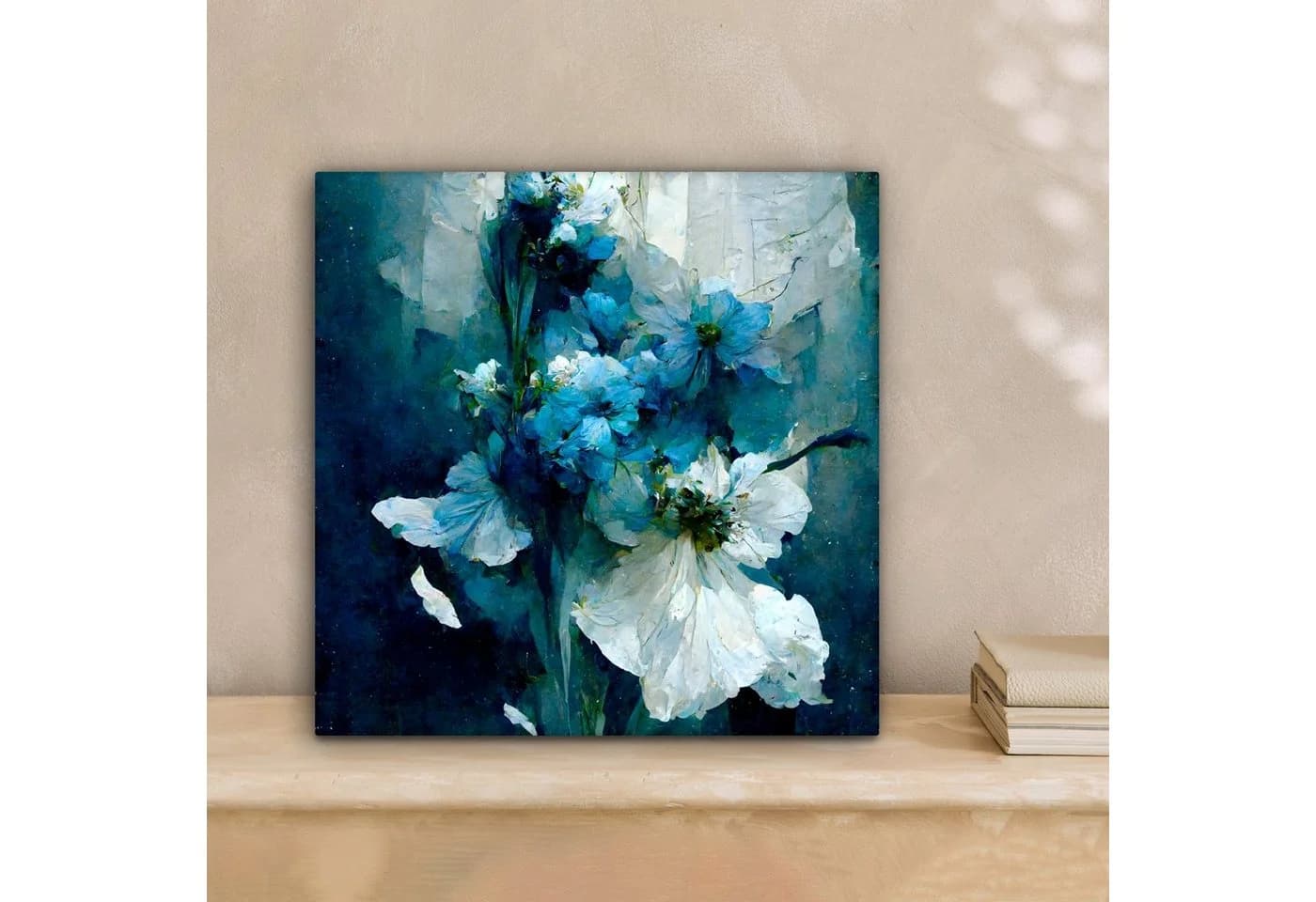OneMillionCanvasses® Leinwandbild Blauer Blumenstrauß Wandbild Deko