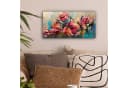 OneMillionCanvasses® Leinwandbild Panorama Kunst Blumen Rosa Rosen Natur Bild 1