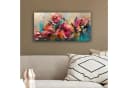 OneMillionCanvasses® Leinwandbild Panorama Kunst Blumen Rosa Rosen Natur Bild 4