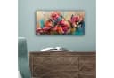 OneMillionCanvasses® Leinwandbild Panorama Kunst Blumen Rosa Rosen Natur Bild 5