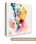 OneMillionCanvasses Leinwandbild Aquarell Regenbogen Bunt Bild 2