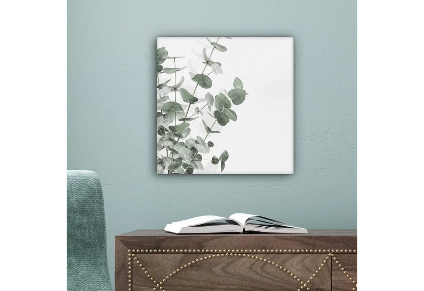 OneMillionCanvasses® Leinwandbild Eukalyptus Grün 20x20 cm - Bild 5