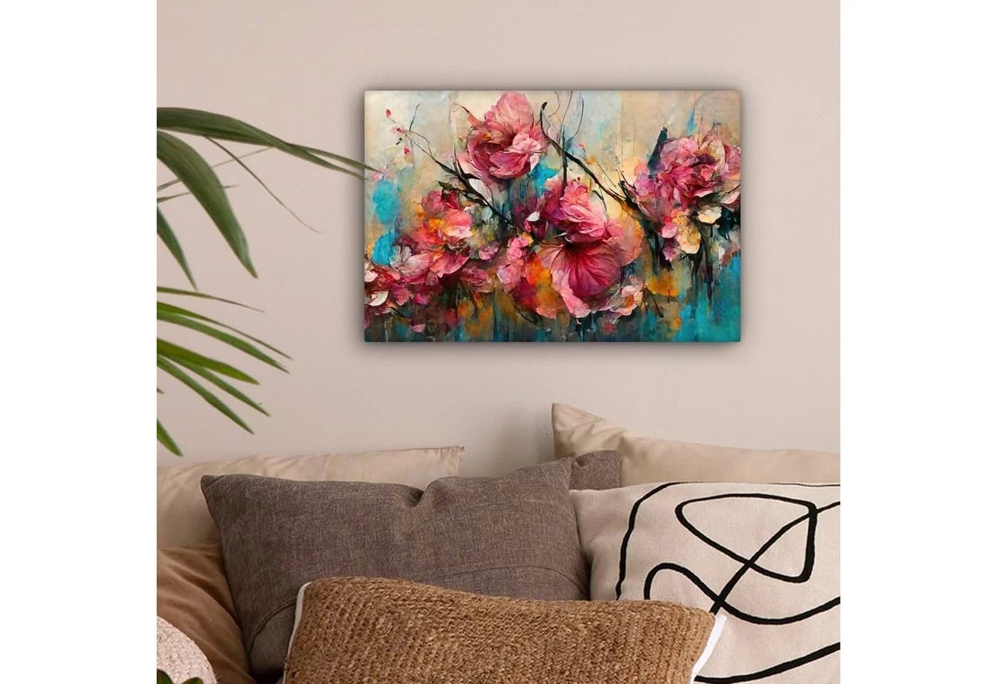 OneMillionCanvasses® Leinwandbild Rosa Rosen Natur