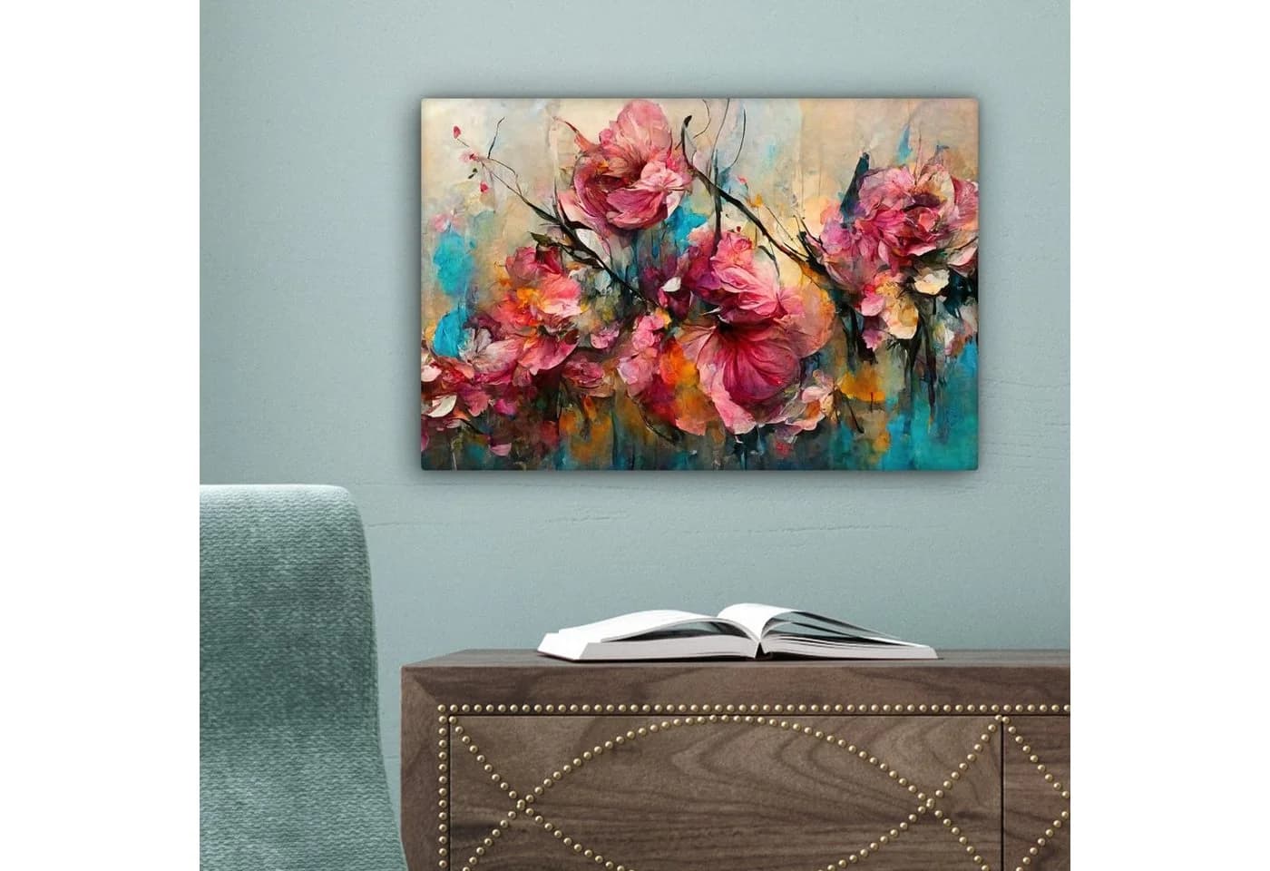 OneMillionCanvasses® Leinwandbild Rosa Rosen Natur - Bild 5