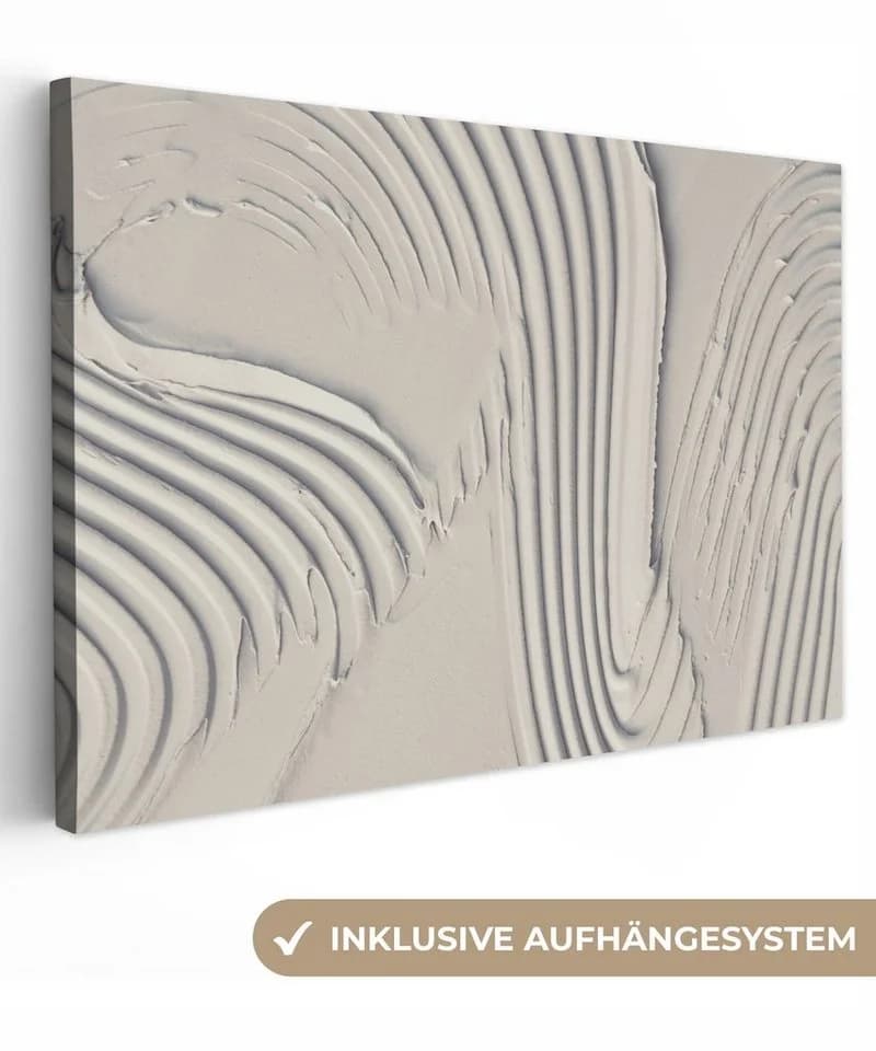 OneMillionCanvasses® Leinwandbild Abstrakt Weiß Linien - Bild 2