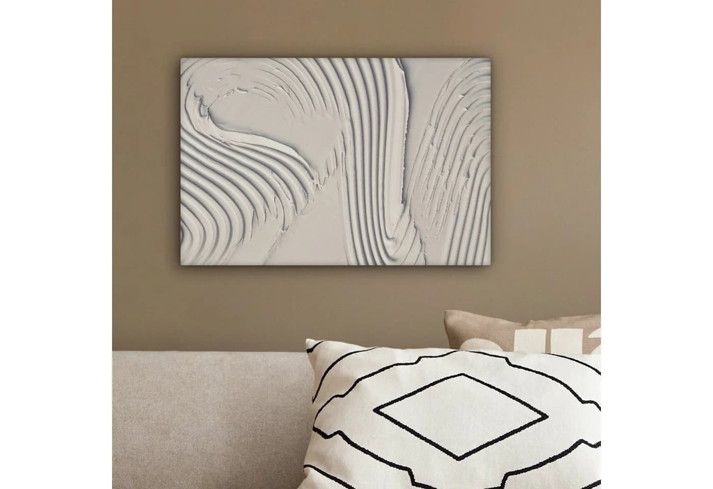 OneMillionCanvasses® Leinwandbild Abstrakt Weiß Linien - Bild 4
