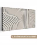 OneMillionCanvasses® Leinwandbild Abstrakt Weiß Linien Bild 2