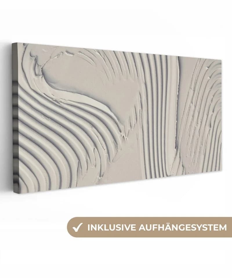 OneMillionCanvasses® Leinwandbild Abstrakt Weiß Linien - Bild 2