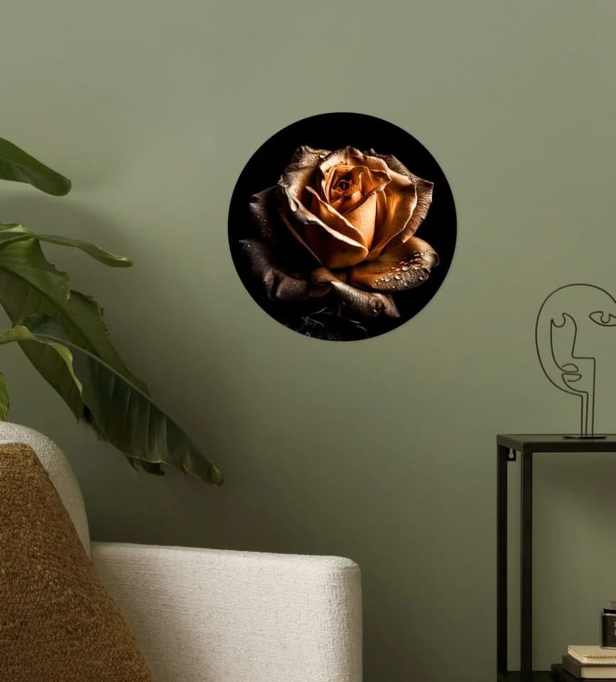 MuchoWow Wandsticker Rose Gold Schwarz Selbstklebend - Bild 3