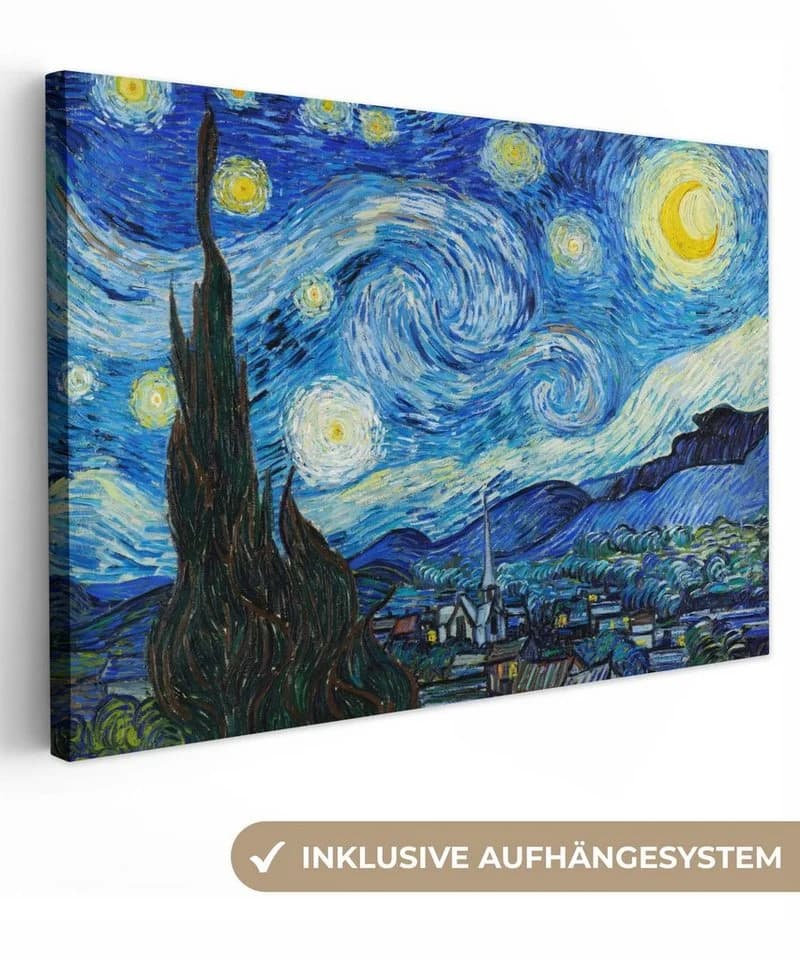 OneMillionCanvasses® Leinwandbild Die Sternennacht - Vincent van Gogh - Bild 2