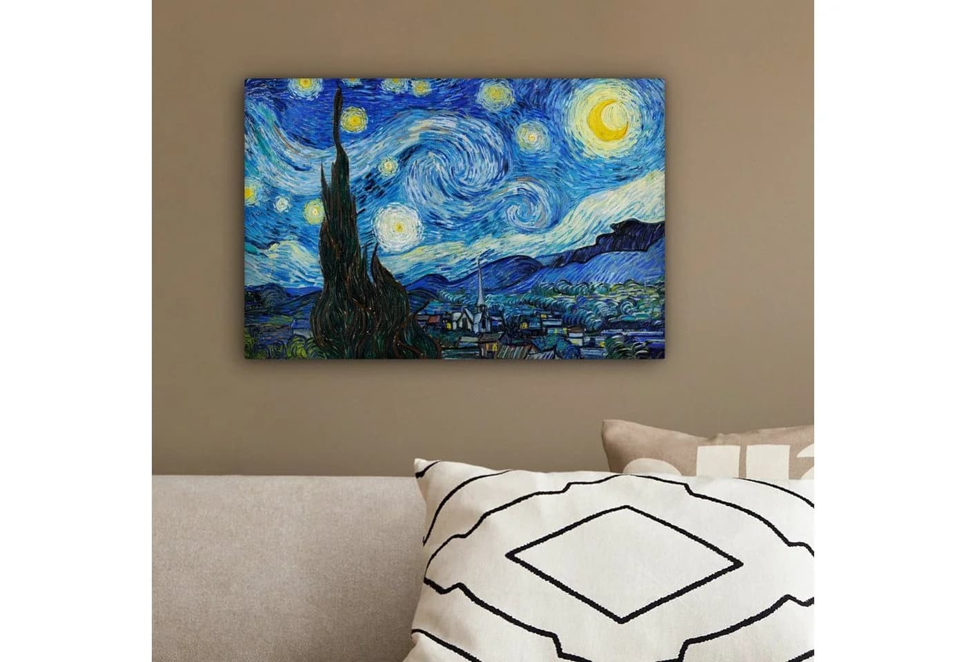 OneMillionCanvasses® Leinwandbild Die Sternennacht - Vincent van Gogh - Bild 4