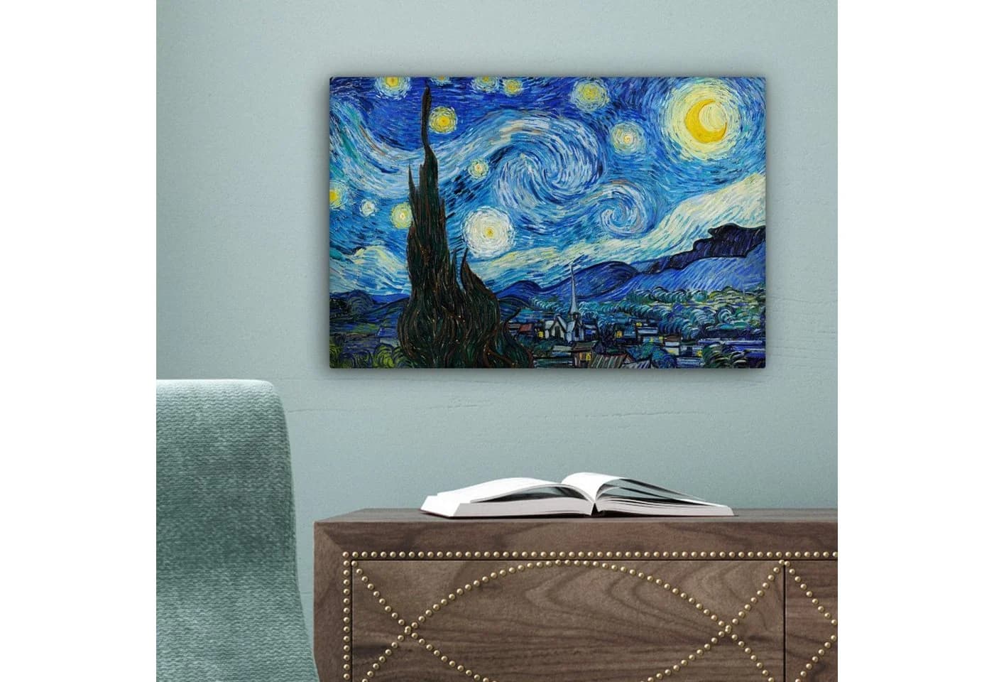 OneMillionCanvasses® Leinwandbild Die Sternennacht - Vincent van Gogh - Bild 5